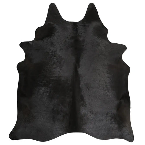 Black Brazilian Cowhide Rug Natural Suede Leather | eCowhides