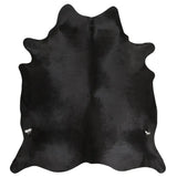 Black Brazilian Cowhide Rug Natural Suede Leather | eCowhides