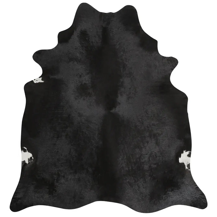 Black Brazilian Cowhide Rug Natural Suede Leather | eCowhides