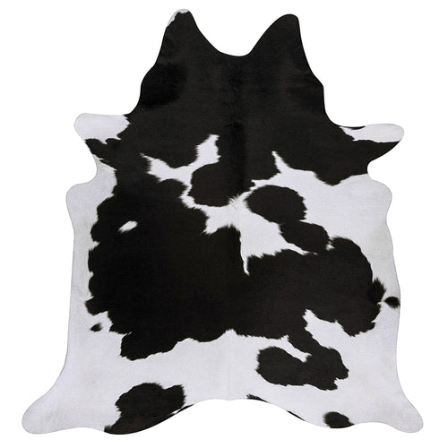 Black and White Brazilian Cowhide Rug: LARGE