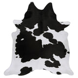 Black And White Brazilian Cowhide Rug, Natural Suede Leather | eCowhides