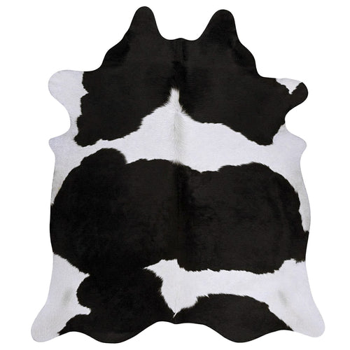 Black and White Brazilian Cowhide Rug: LARGE