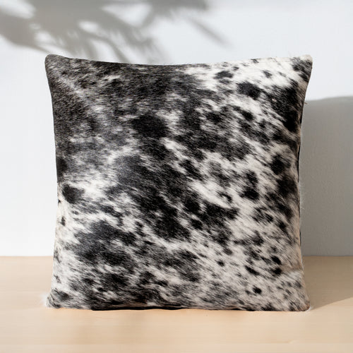 Black Salt and Pepper Cowhide Pillow: Accent Your Space with eCowhides