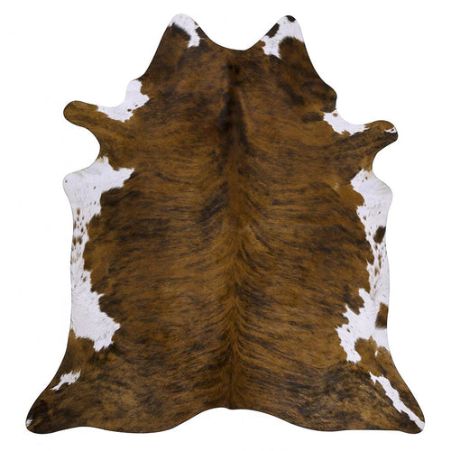 Brindle White Belly Brazilian Cowhide Rug: LARGE