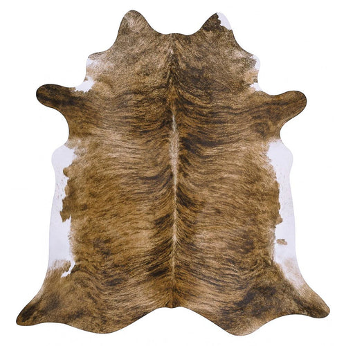 Brindle White Belly Brazilian Cowhide Rug: LARGE