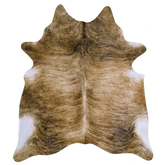 Brindle Brazilian Cowhide Rug, Natural Suede Leather | eCowhides