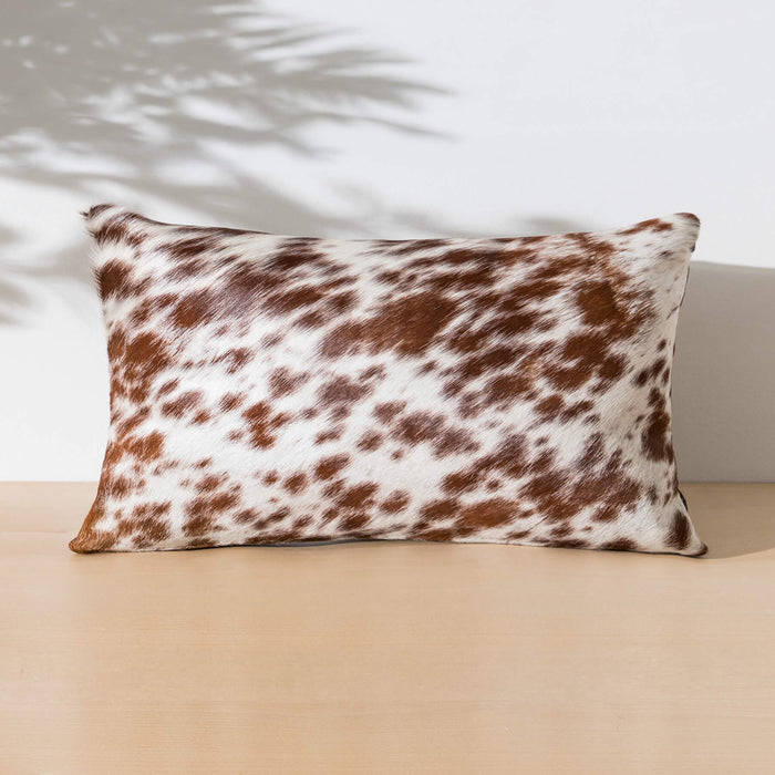Brown Salt and Pepper Cowhide Pillow