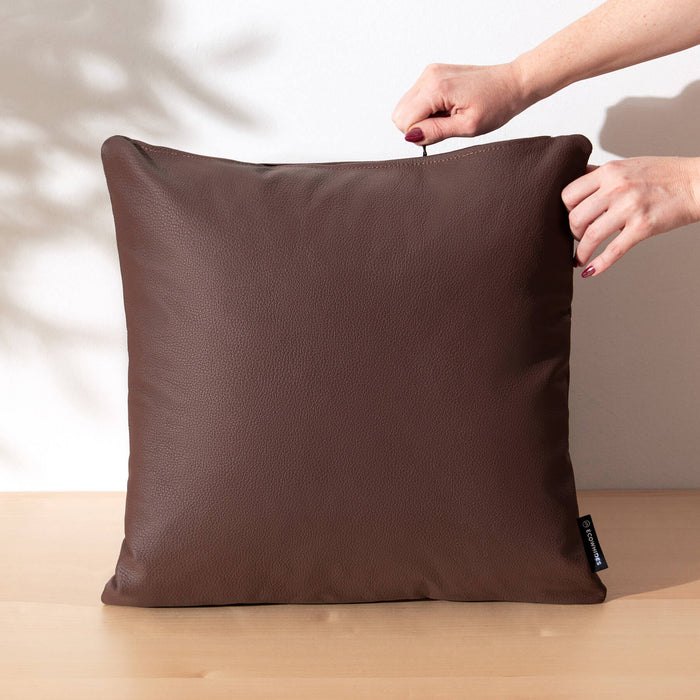 Cocoa Leather Pillow
