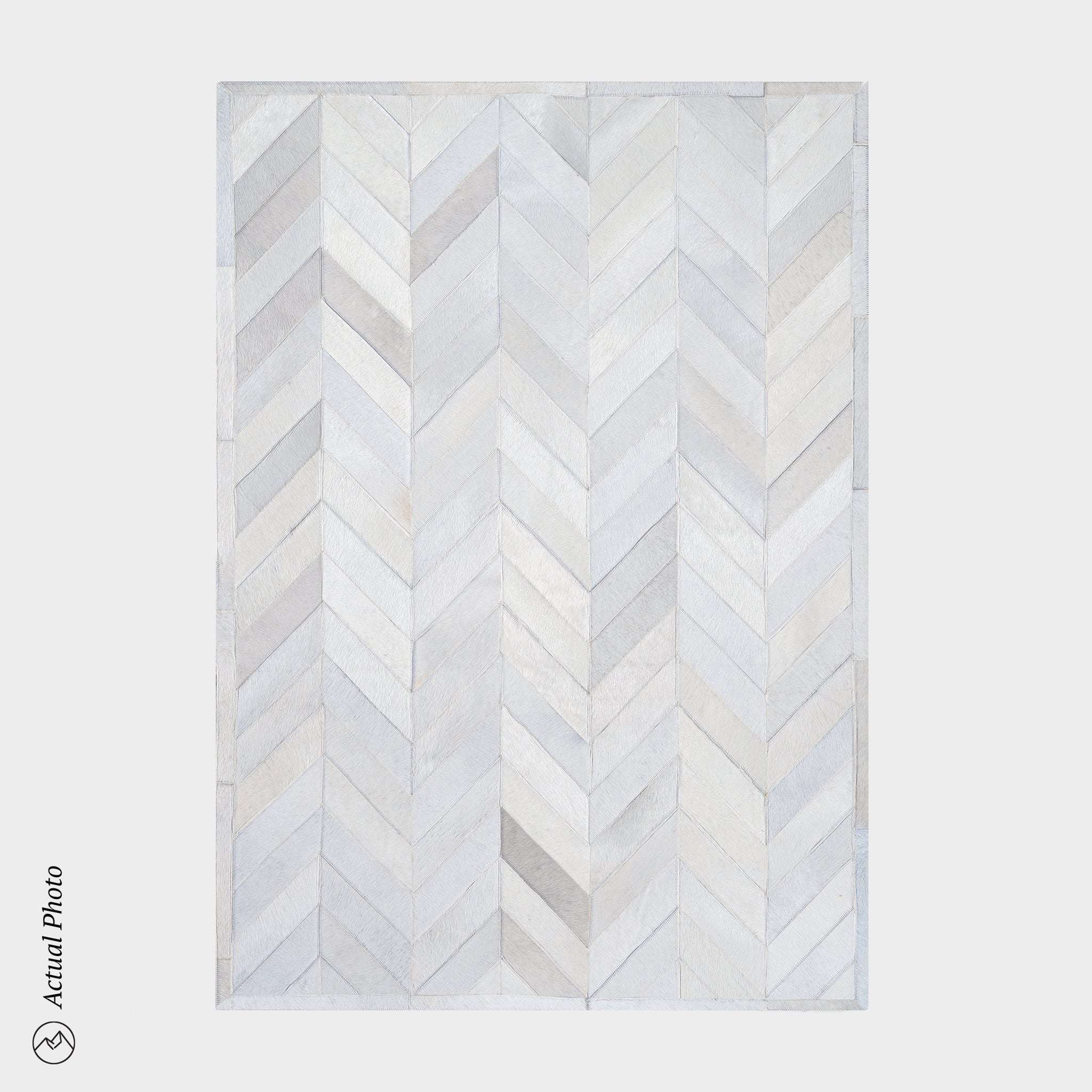 Chevron White Cowhide Rug on Sale