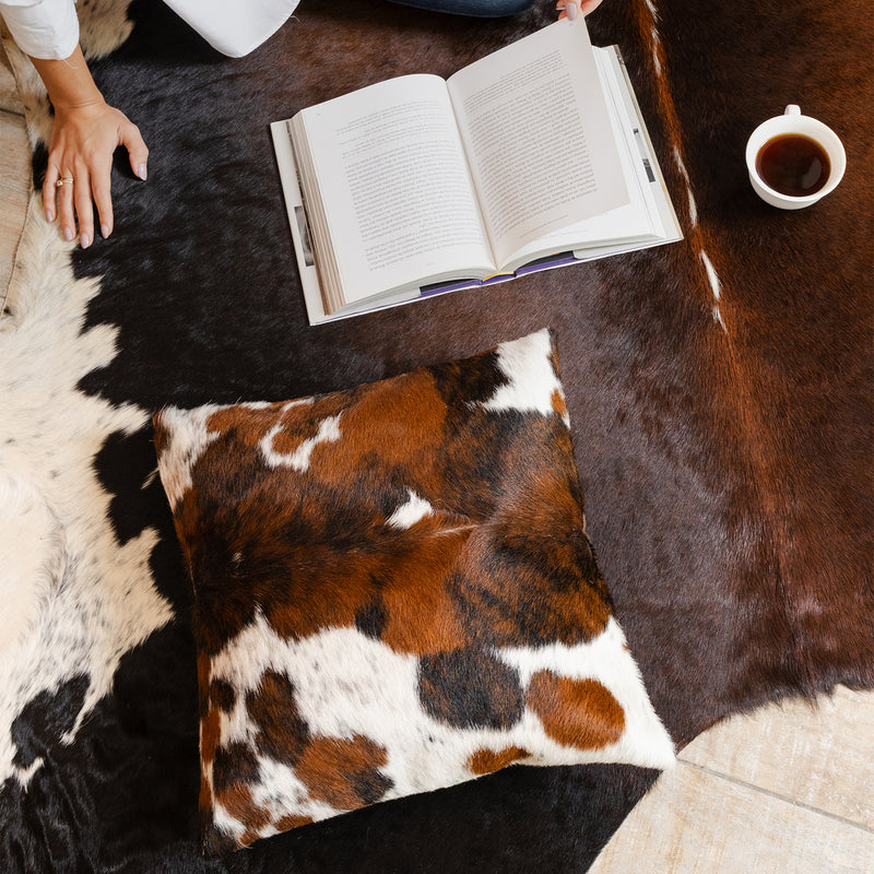 Tricolor Cowhide Pillow