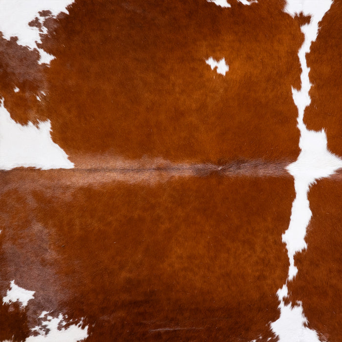 Brazilian Brown and White Cowhide Rug Size 8'2" L x 7'0" W 6001