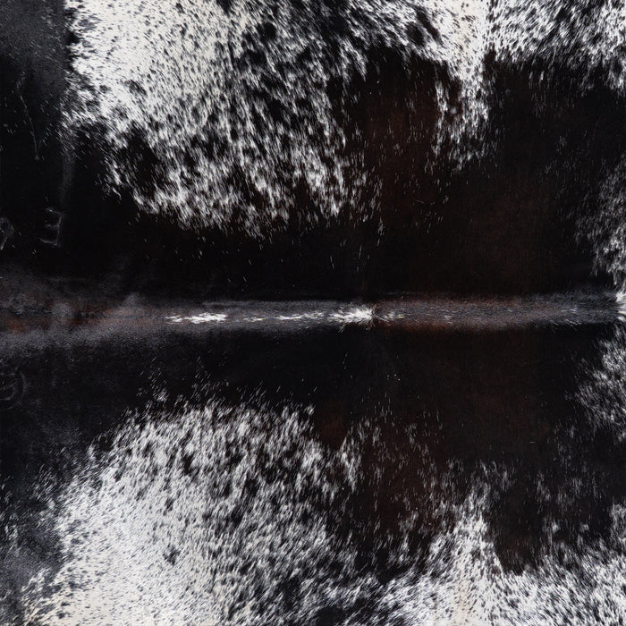 Brazilian Black Salt and Pepper Cowhide Rug Size 7'2" L x 6'8" W 5302