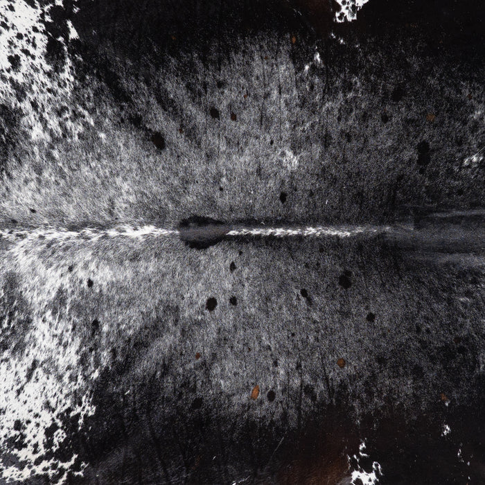 Brazilian Black Salt and Pepper Cowhide Rug Size 7'11" L x 6'7" W 5304