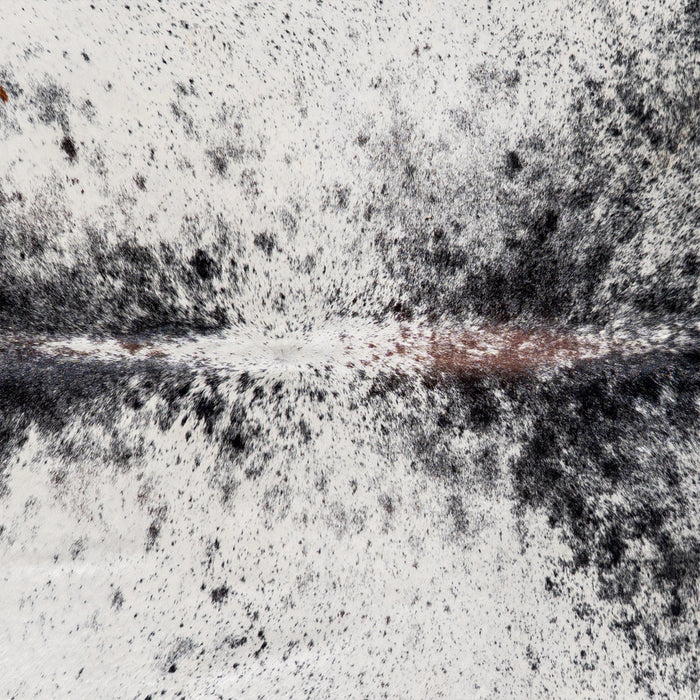 Brazilian Black Salt and Pepper Cowhide Rug Size 8'3" L x 6'11" W 5305