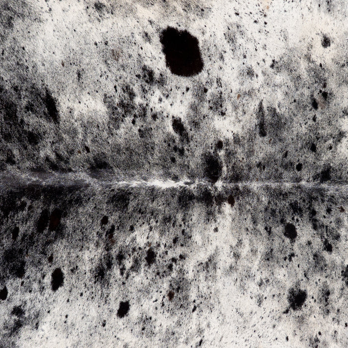 Brazilian Black Salt and Pepper Cowhide Rug Size 7'7" L x 6'8" W 5306