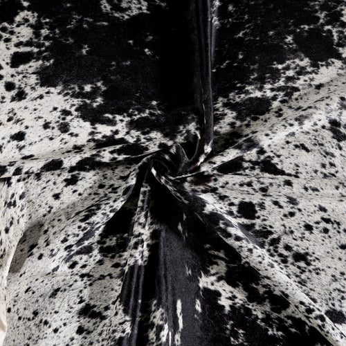 Brazilian Black Salt and Pepper Cowhide Rug Size 7'3" L x 6'6" W 5308