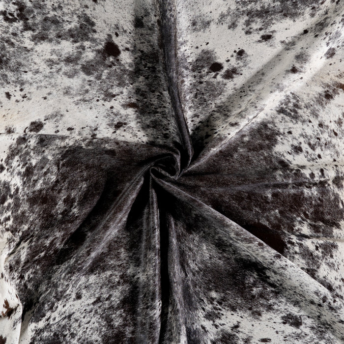 Brazilian Black Salt and Pepper Cowhide Rug Size 7'0" L x 6'11" W 5309