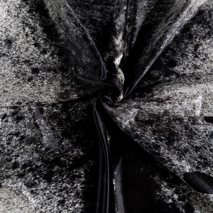 Brazilian Black Salt and Pepper Cowhide Rug Size 8'1" L x 7'3" W 5310