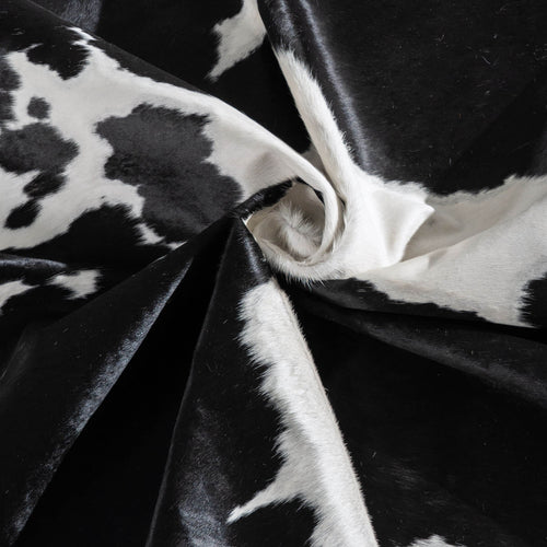Black and White Cowhide Rug Size 8'1" L x 7'6" W 6402
