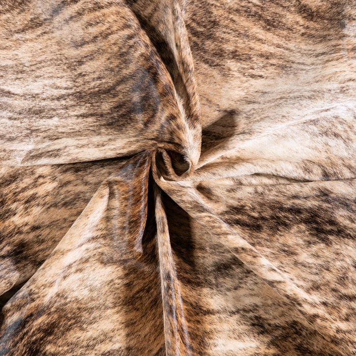 Brazilian Brindle Cowhide Rug Size 6'7" L x 6'6" W 5612