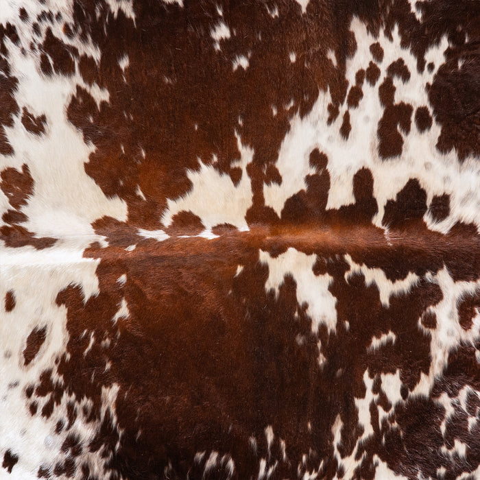 Brazilian Brown and White Cowhide Rug Size 8'7" L x 7'6" W 6013