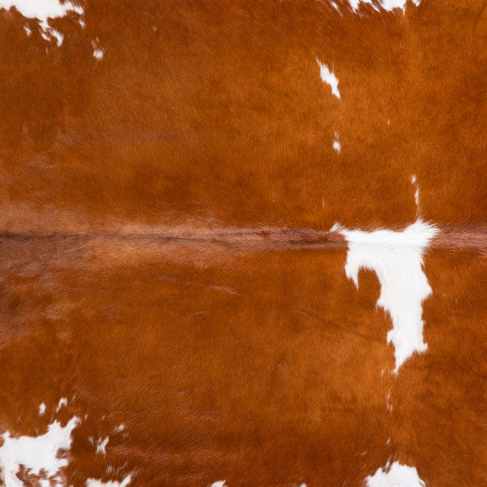 Brazilian Brown and White Cowhide Rug Size 7'8" L x 6'10" W 6014