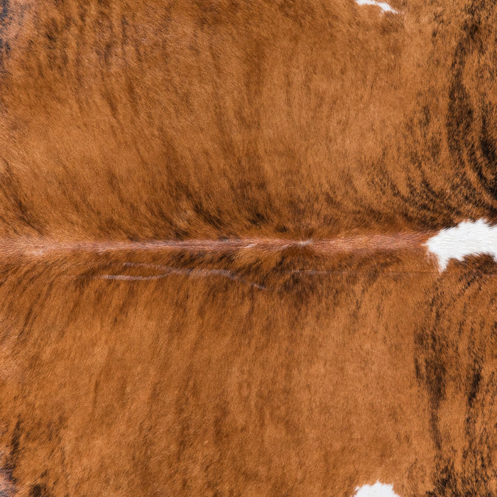 Brazilian Brindle White Belly and Backbone Cowhide Rug Size 8'2" L x 7'0" W 4509