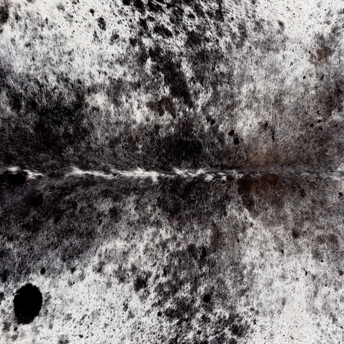 Brazilian Black Salt and Pepper Cowhide Rug Size 7'9" L x 6'5" W 5316