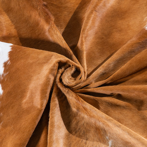 Tricolor Brindle Mix Cowhide Rug Size 7'10" L x 6'8" W 6207