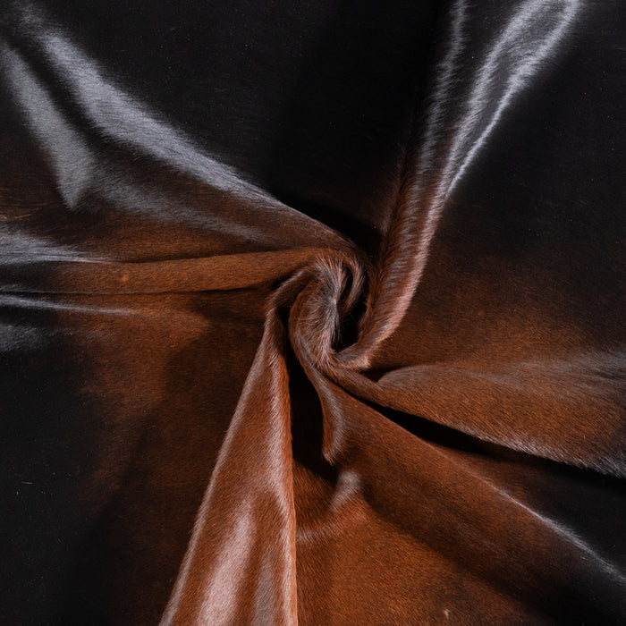 Brazilian Mahogany Cowhide Rug Size 6'11" L x 6'3" W 5817