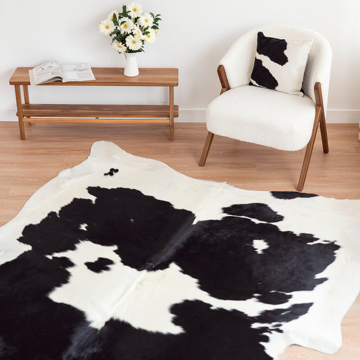 Black and White Cowhide Rug