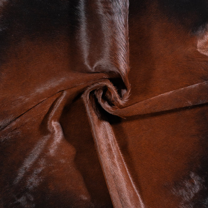 Brazilian Mahogany Cowhide Rug Size 6'8" L x 6'6" W 5819