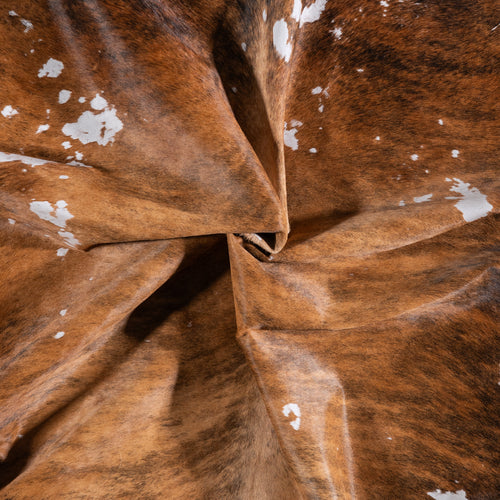 Vintage Brindle Cowhide Rug Size 6'6" L x 5'8" W 5518