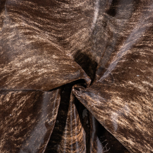 Vintage Brindle Cowhide Rug Size 6'2" L x 7'10" W 5520