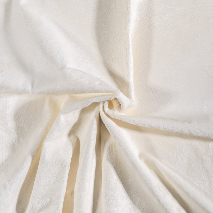 Brazilian White Cowhide Rug Size 6'9" L x 6'1" W 6022