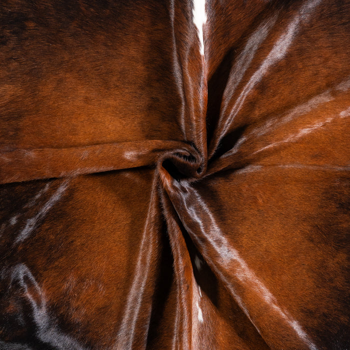 Brazilian Mahogany Cowhide Rug Size 6'11" L x 6'5" W 4605