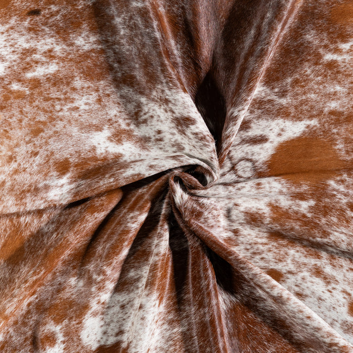 Brazilian Brown Salt and Pepper Cowhide Rug Size 7'3" L x 6'9" W 5325