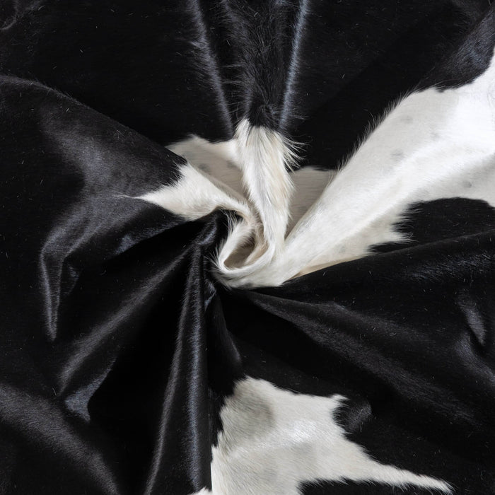 Black and White Cowhide Rug Size 7'10" L x 6'11" W 6212