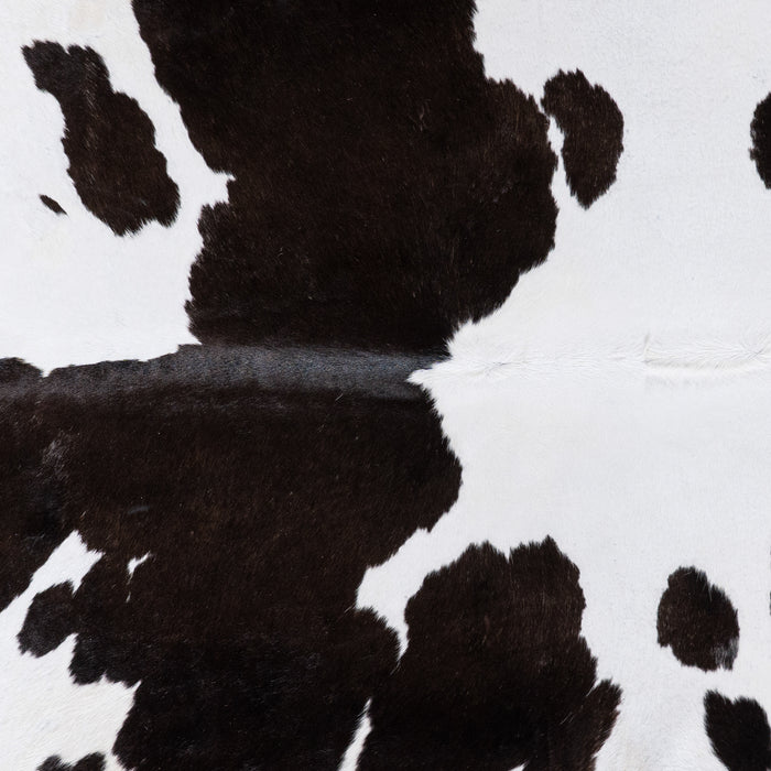 Brazilian Black and White Cowhide Rug Size 7'10" L x 6'3" W 4521