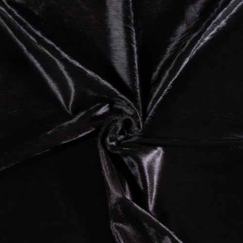 Brazilian Solid Black Cowhide Rug Size 6'10" L x 6'6" W 3417