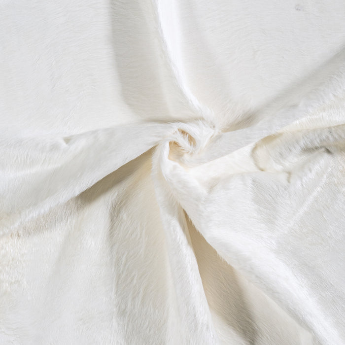 Brazilian White Cowhide Rug Size 7'6" L x 6'5" W 6028