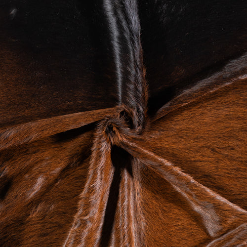 Brazilian Mahogany Cowhide Rug Size 6'6" L x 6'7" W 4612