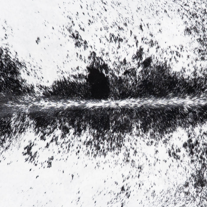 Brazilian Black Salt and Pepper Cowhide Rug Size 6'11" L x 6'2" W 5832