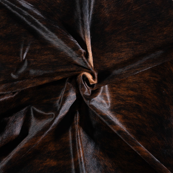 Brazilian Dark Brindle Cowhide Rug Size 7'3" L x 6'4" W 3606