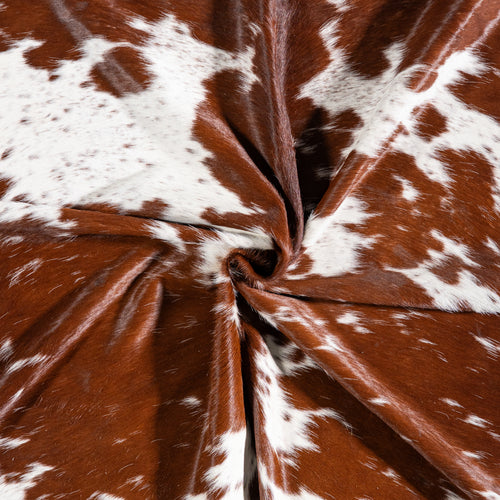 Brazilian Brown Salt and Pepper Cowhide Rug Size 7'0" L x 6'10" W 5334