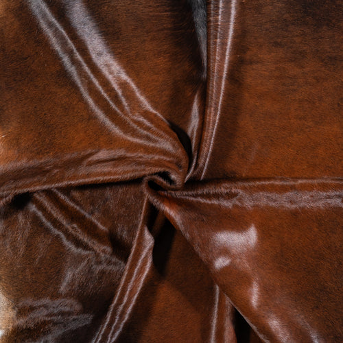 Brazilian Mahogany Cowhide Rug Size 6'11" L x 6'10" W 4616