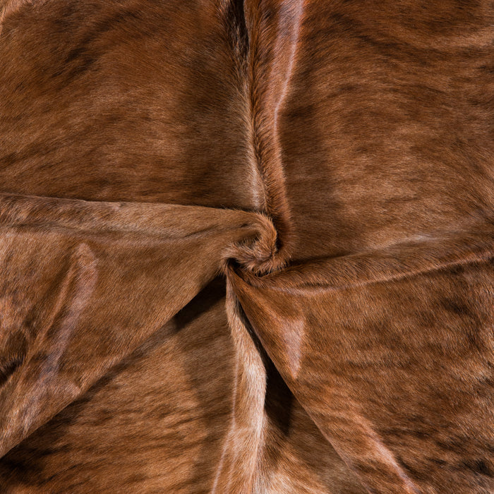 Brazilian Brindle White Belly Cowhide Rug Size 7'7" L x 7'6" W 4531