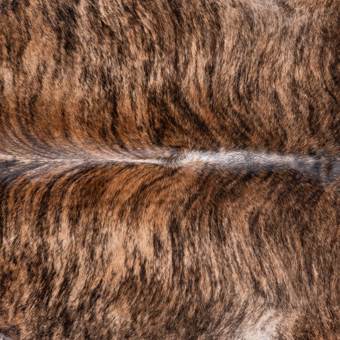 Brazilian Brindle Cowhide Rug Size 7'1" L x 6'9" W 5642