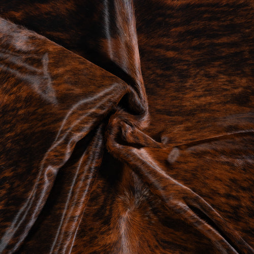 Brazilian Dark Brindle Cowhide Rug Size 7'4" L x x 7'0" W 3612