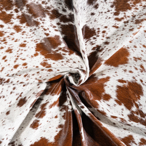 Brazilian Brown Salt and Pepper Cowhide Rug Size 7'5" L x 6'5" W 5343